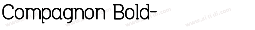 Compagnon Bold字体转换